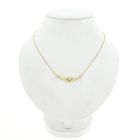 Afbeelding 1 van Gouden gourmetschakel ketting met vaste hanger en zirconia | 43 cm