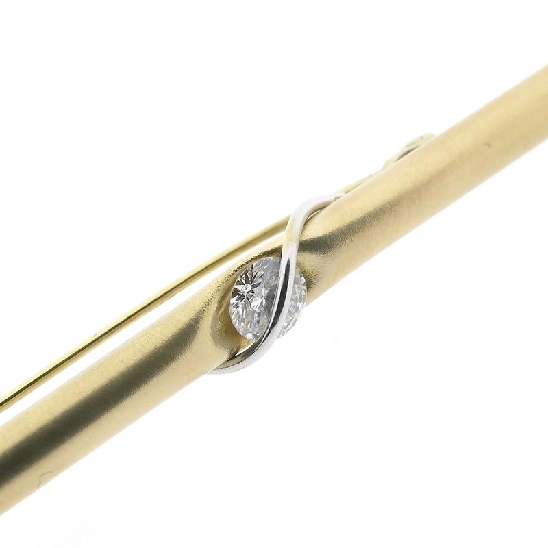 Image 6 of Gold brooch with zirconia