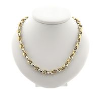 Two-tone gold fantasy link necklace