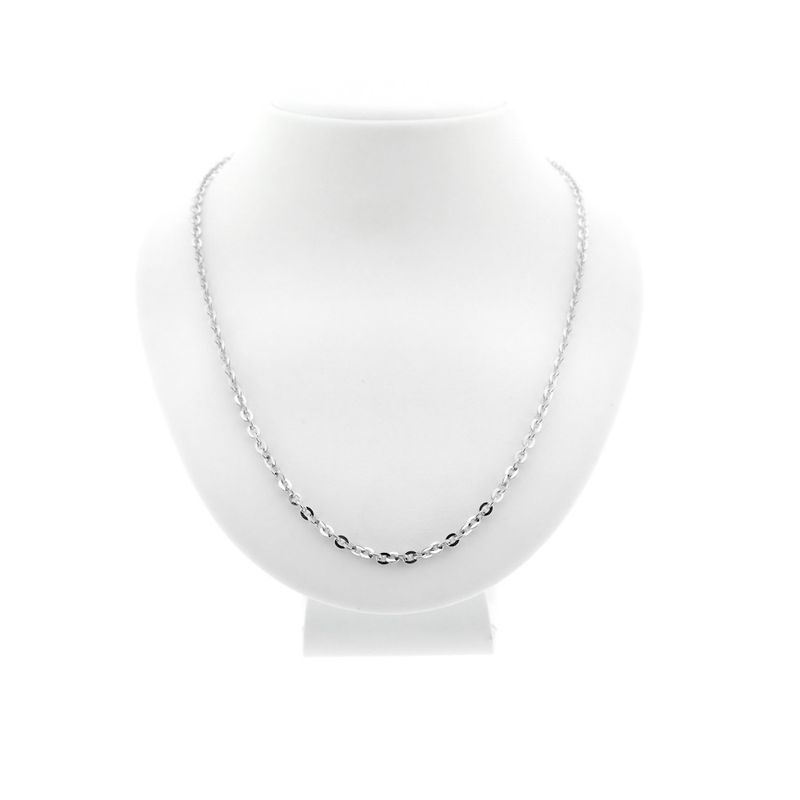 Image 9 of Silver long anchor link necklace | 70 cm