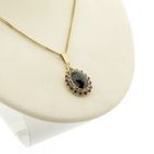 Image 3 of Vintage gold entourage pendant with garnet