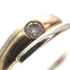 Image 4 of Two-tone gold solitaire ring with diamond