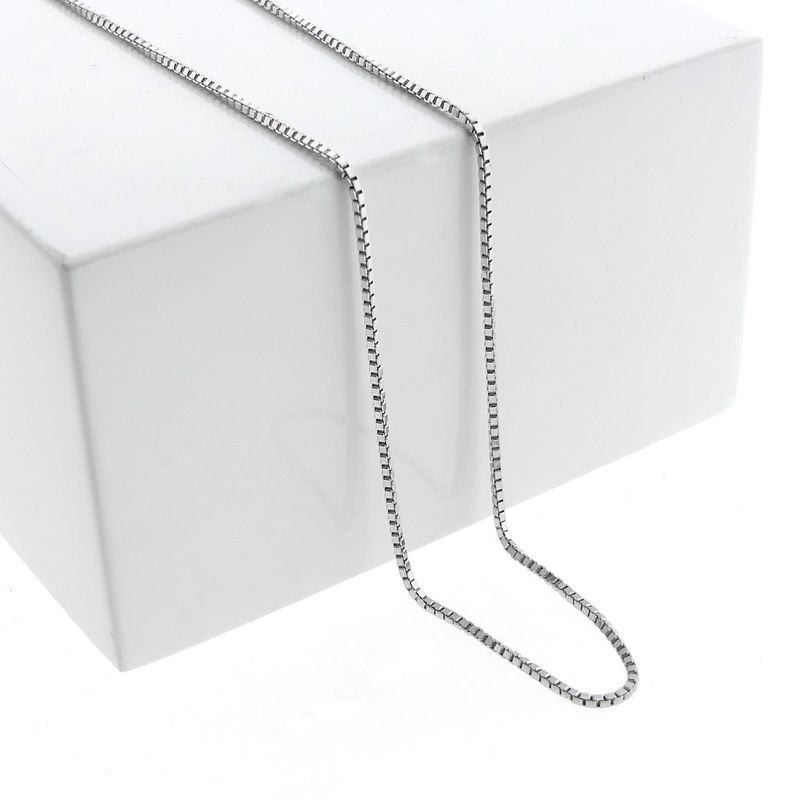 Image 5 of White gold Venetian link chain