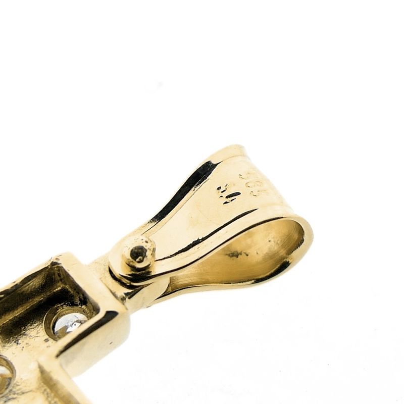 Image 11 of Gold cross with zirconia