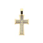 Image 1 of Gold Cross Pendant with Zirconia
