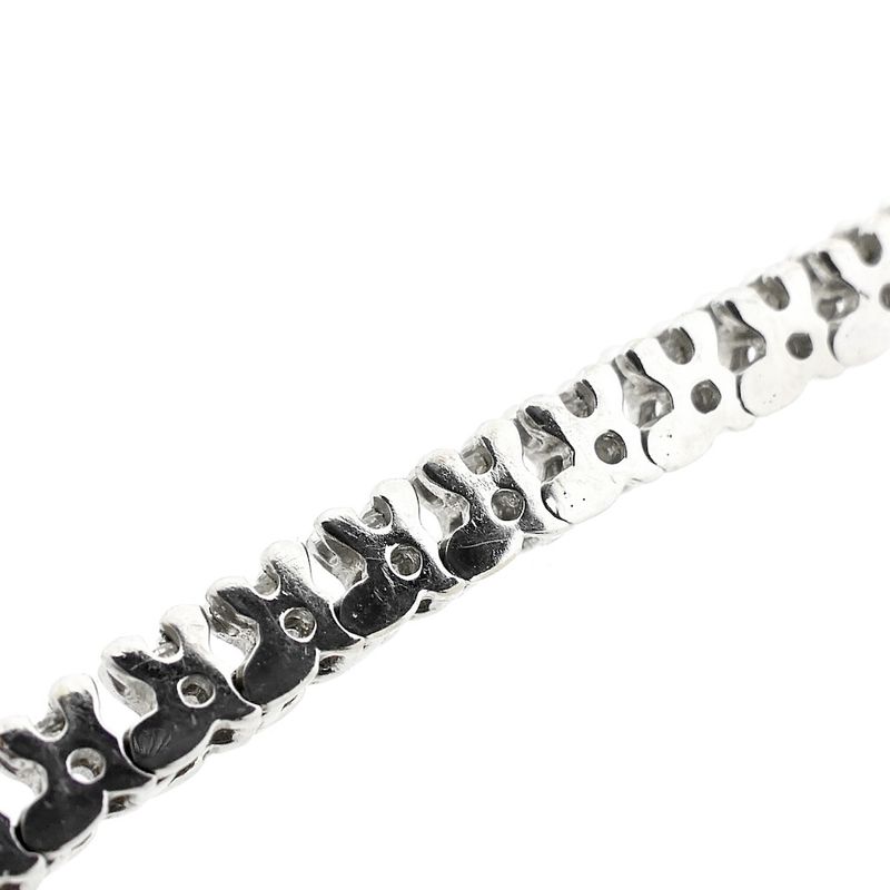 Image 6 of White gold tennis bracelet with diamond; 1.00 ct.