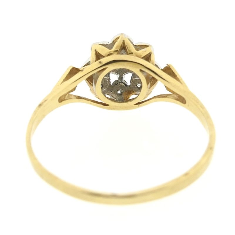 Image 4 of Gold entourage ring with diamond | 0.045 ct.