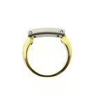 Image 4 of Pequignet two-tone gold ring with steel and diamond; 0.06 ct.