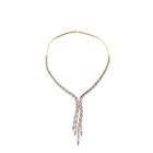 Image 2 of Gold necklace with diamonds; 8.13 ct.