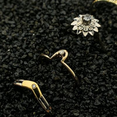 10 carat solitaire ring with 0.03 ct diamond. Image 2 of 10 carat solitaire ring with 0.03 ct diamond.