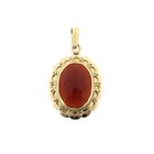 Image 1 of Vintage Gold Pendant with Carnelian