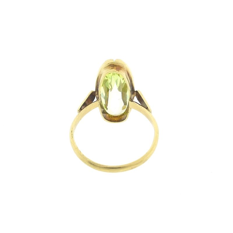 Image 5 of Gold ring with green beryl | Vintage/antique