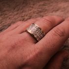 Image 4 of Gold pavé ring with diamonds; 4.16 ct.