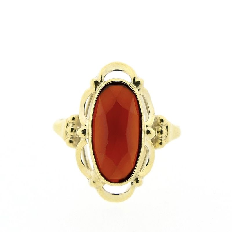 Image 5 of Gold ring with carnelian | Vintage