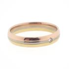 Image 7 of Tricolor gold ring with diamond | 0.02 ct.