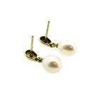 Image 7 of Gold stud earrings with pearl