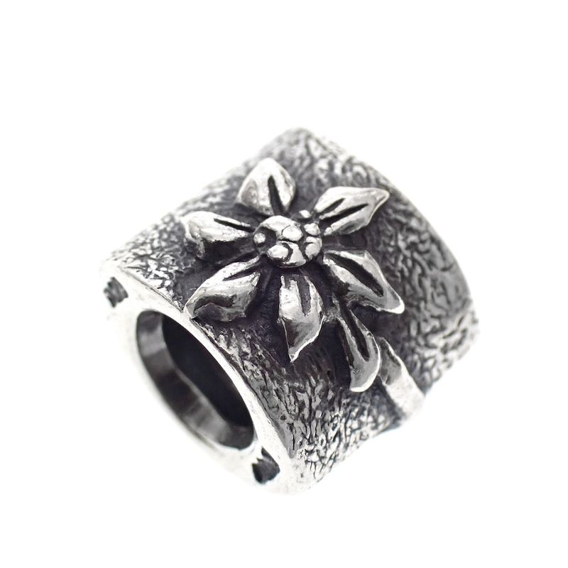 Image 1 of Pandora charm; Silver; Sunflower