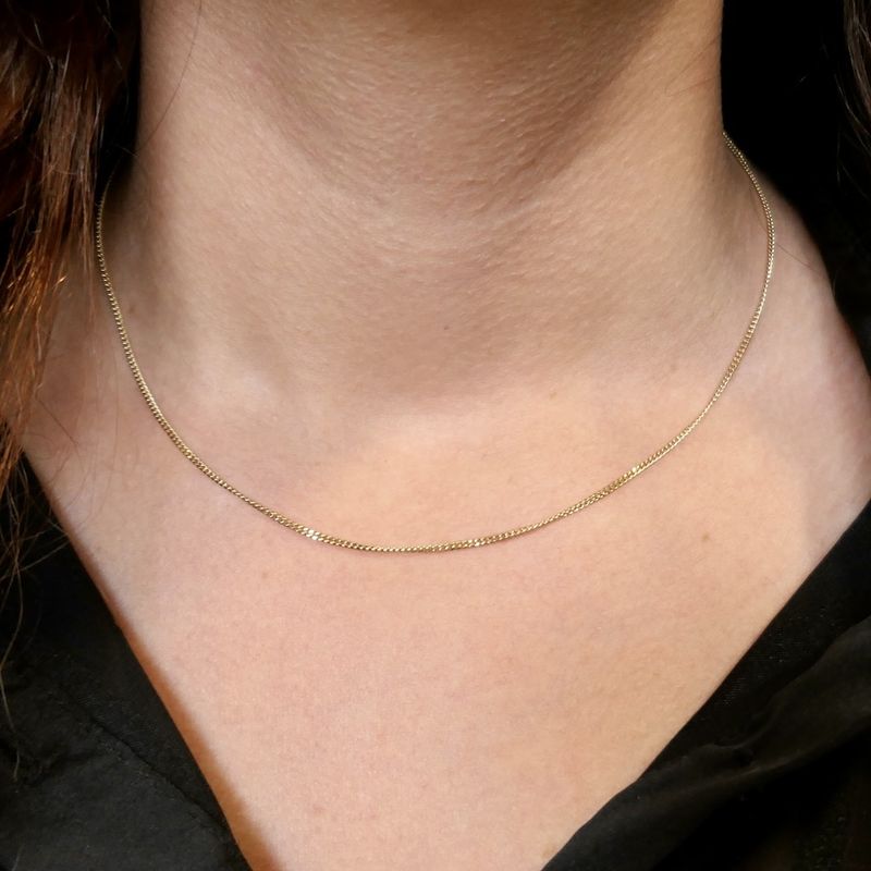 Image 6 of Gold gourmet link necklace | 41 cm