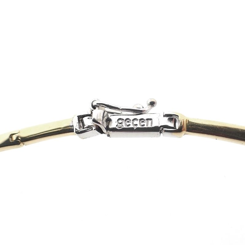 Image 8 of Gold necklace with zirconia; Geçen | 46 cm