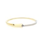 Image 1 of Two-tone gold bangle; Diamond | Ø 61 mm