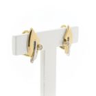 Image 3 of Two-tone gold clip-on earrings with diamonds; 0.04 ct.