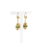 Image 3 of Gold earrings with chrysoprase
