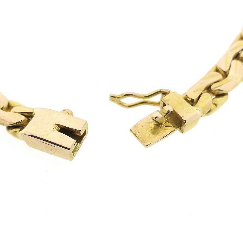 Image 4 of Two-tone gold fantasy/gourmet link bracelet