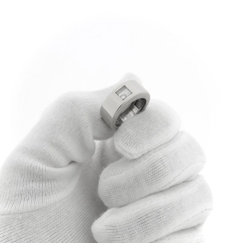 Image 11 of White gold Chopard Happy Diamonds ring; 0.05 ct.