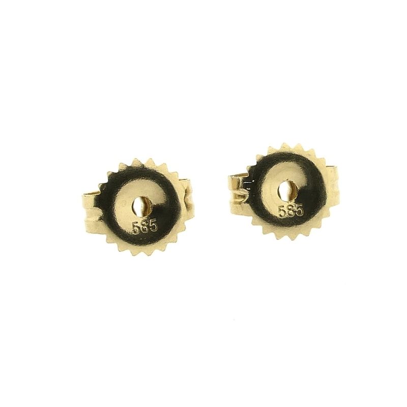 Image 4 of Tricolor gold stud earrings