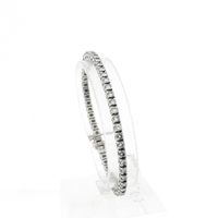 White Gold Tennis Bracelet with Diamonds; 3.64 ct.