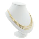 Image 3 of Tricolor gold omega link necklace