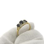 Image 6 of Gold ring with sapphire and diamond | 0.03 ct.