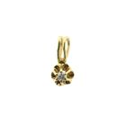 Image 1 of Gold minimalist pendant with diamond; 0.015 ct.