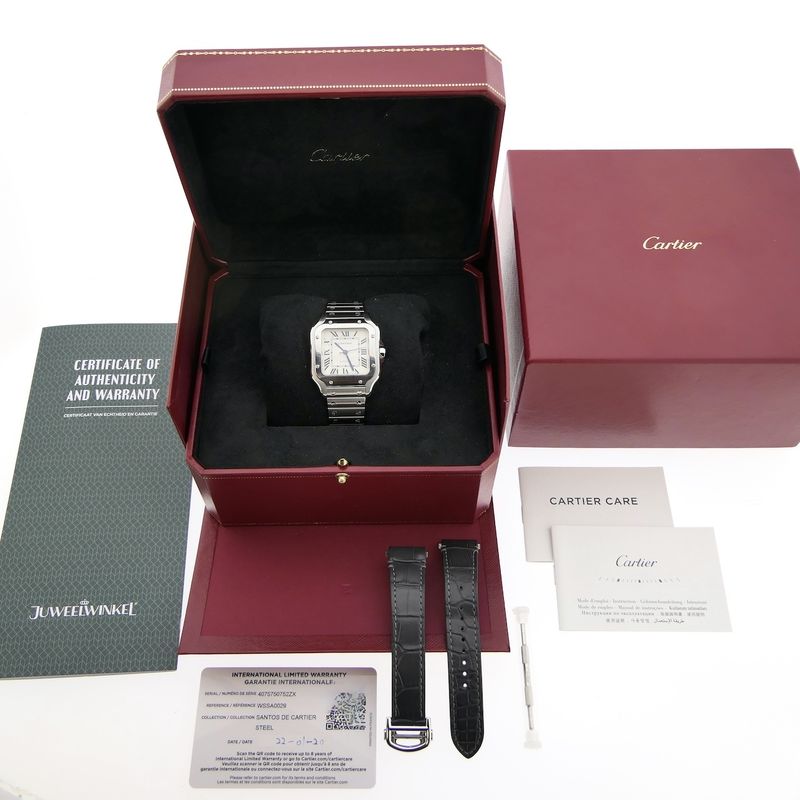 Image 4 of Cartier Santos 'Medium' 4075 WSSA0029; Automatic unisex watch