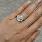 Image 7 of 18-karat white gold vintage cocktail ring with 1.96 ct. diamonds.