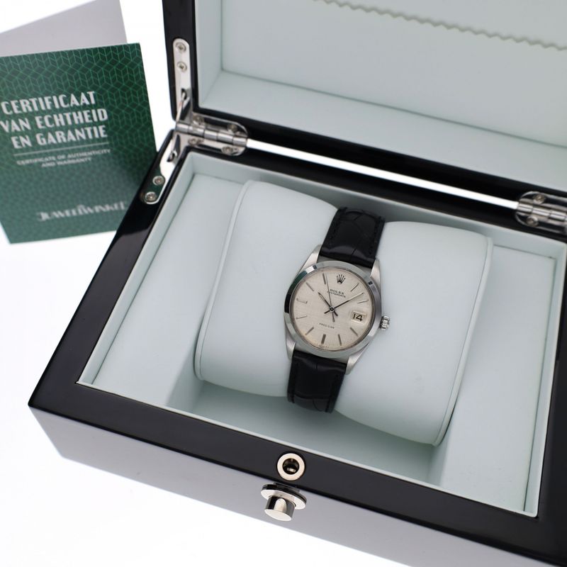 Image 3 of Rolex Oysterdate Precision 'Linen' 34mm 6694; Vintage Watch