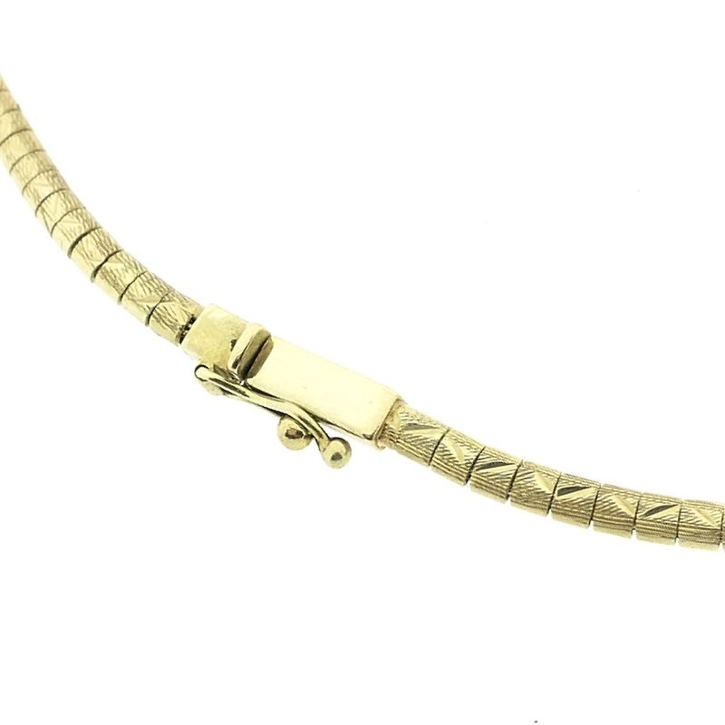 Image 5 of Exclusive gold braided omega link necklace.