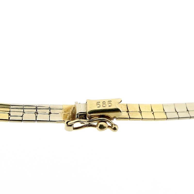 Image 6 of Two-tone gold Omega link necklace