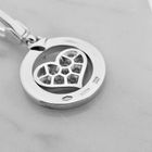 Image 6 of White gold 'Tondo Heart' pendant with 0.10 ct. diamond | Bvlgari