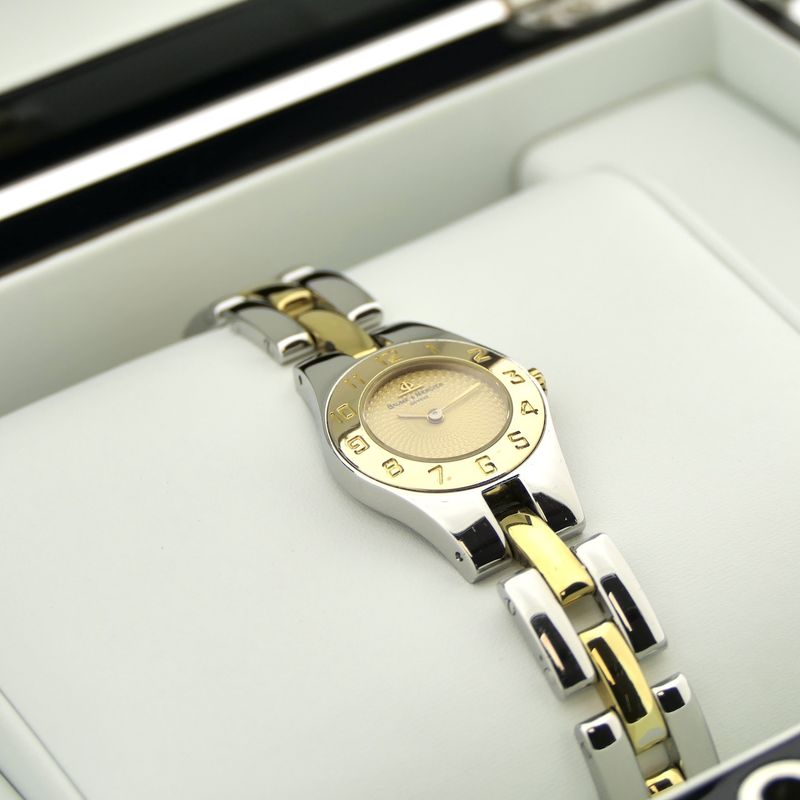Image 16 of Baume & Mercier Linea MV045203; Bi-color ladies watch