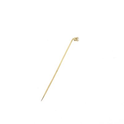 Image 2 of Gold lapel pin, tie pin with diamond | 0.14 ct
