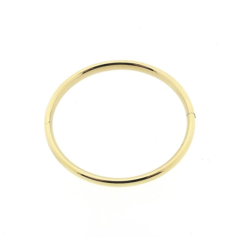 Image 3 of Gold smooth slave bracelet | Ø 61.5 mm