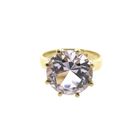 Image 4 of 9 carat solitaire ring with light pink zirconia