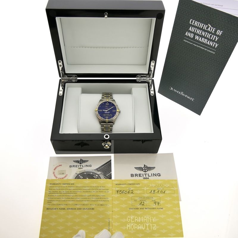 Image 13 of Breitling Aerospace Titanium E56062; Bi-color men's watch