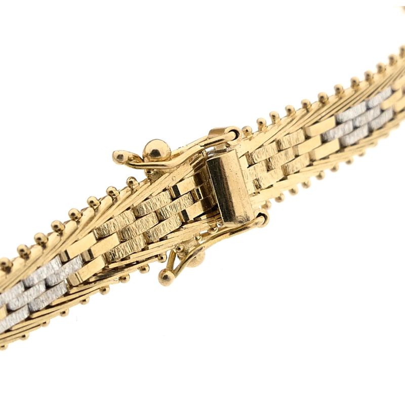 Image 4 of Vintage Tricolor Gold Panther Link Bracelet