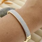 Image 10 of Gold bangle with diamonds; Casa Gi; Size S/M