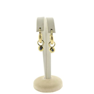 Image 1 of Gold earrings with sapphire