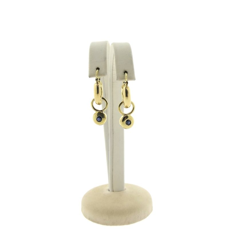 Image 1 of Gold earrings with sapphire