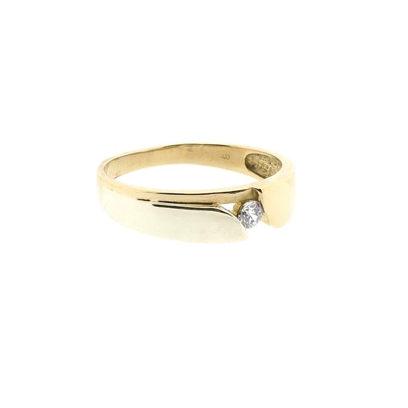 Image 4 of 8 Karat Bicolor Ring with Zirconia