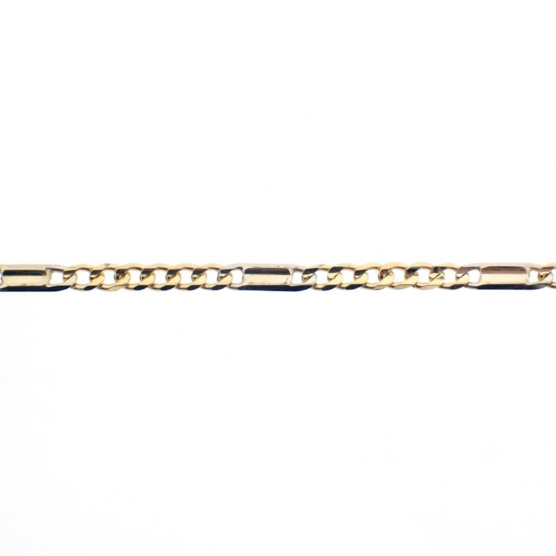 Image 7 of Two-tone gold Figaro link chain